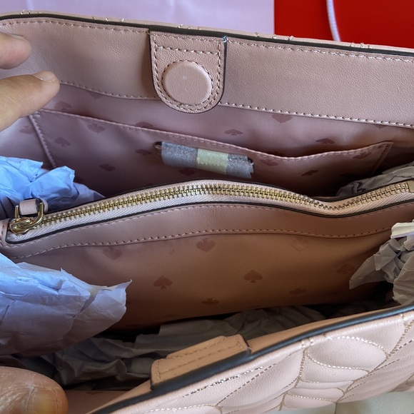 Kate Spade New York Briar Lane Quilted Med Convertible Shoulder Bag Rosy Cheeks - Picture 13 of 14